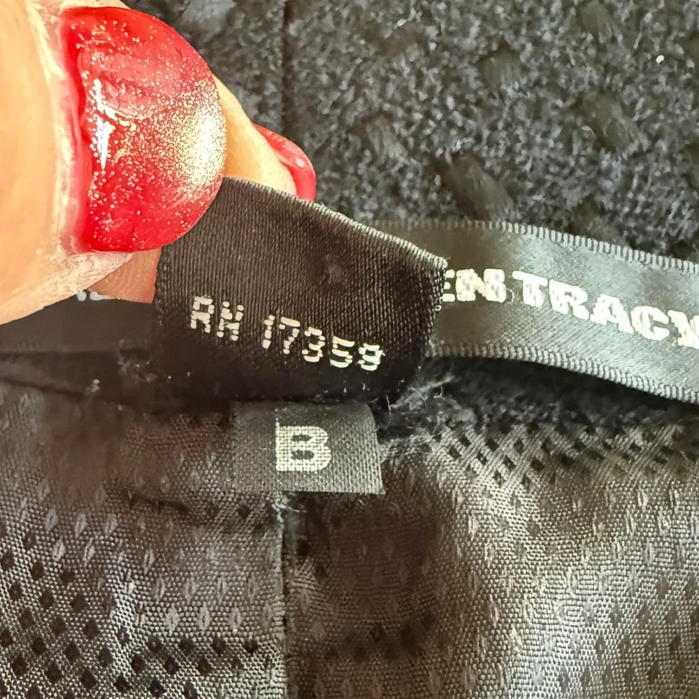 Linda Allard Ellen Tracy Black Textured Zip Jacket Silk Blend Lined Size 8